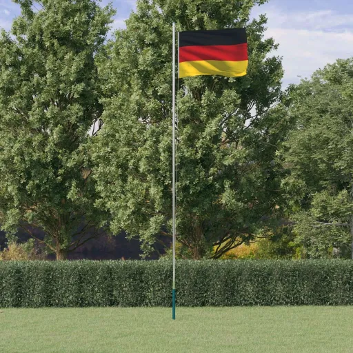 Mástil y Bandera de Alemania Aluminio 6,08 m