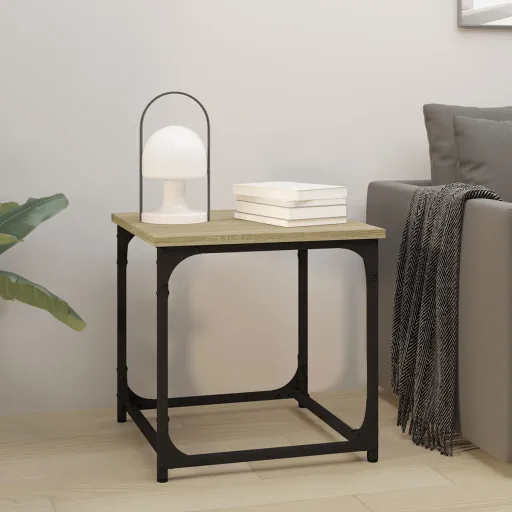 Mesa Auxiliar Madera Contrachapada Roble Sonoma 40x40x40 cm