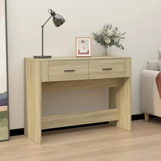 Mesa Consola Madera Contrachapada Roble Sonoma 100x39x75 cm
