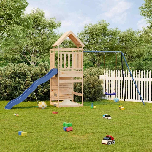 Parque Infantil de Exterior Madera Maciza de Pino