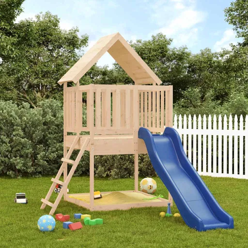 Parque Infantil de Exterior Madera Maciza de Pino