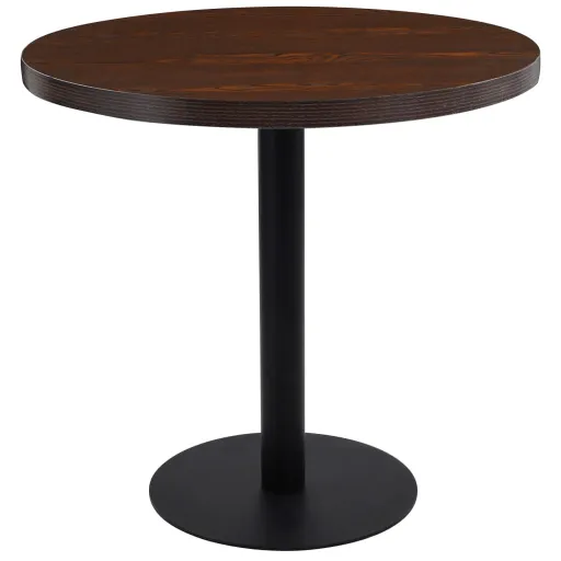 Mesa de Bistró MDF Marrón Oscuro 80 cm