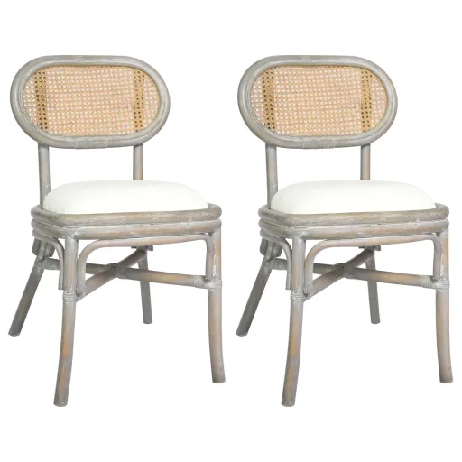 Sillas de Comedor 2 Unidades Lino Gris