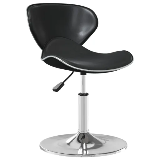 Silla de Comedor Cuero Sintético Negra