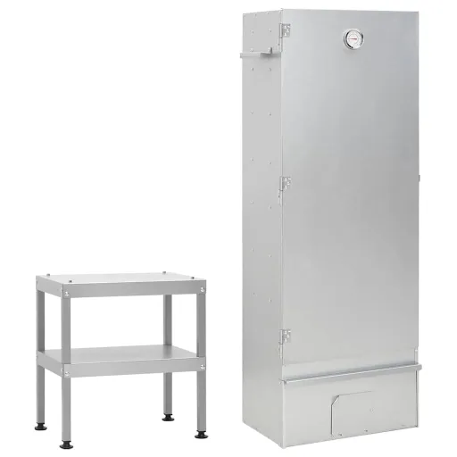Horno Ahumador de Barbacoa Con Mesa Acero Galvanizado