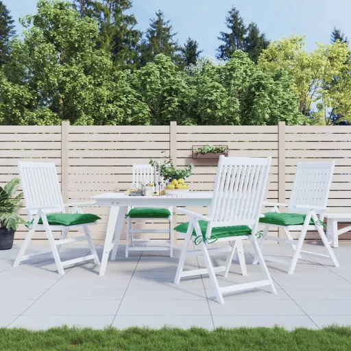 Cojines de Silla de Jardín 4 Uds Tela Oxford Verde 50x50x7 cm