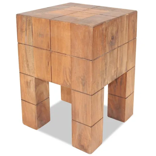 Taburete de Madera Maciza de Caoba