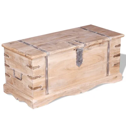 Baúl de Almacenamiento de Madera de Acacia