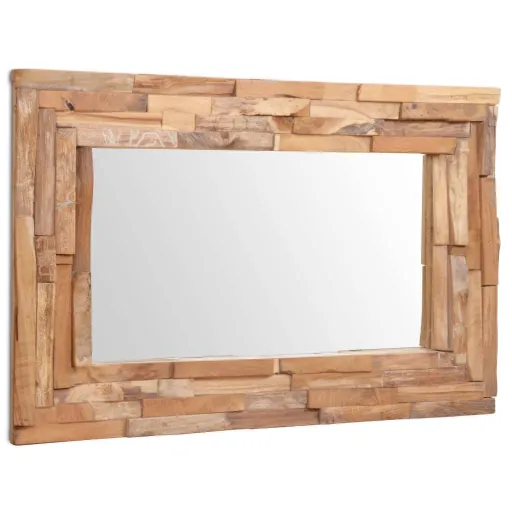 Espejo Decorativo Rectangular Teca 90x60 cm
