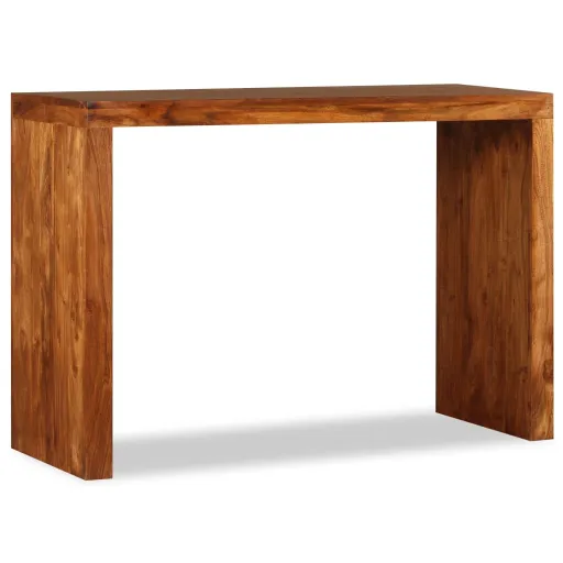 Mesa Consola Madera Sólida Con Acabado Miel 110x40x76 cm
