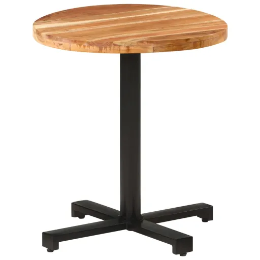 Mesa de Bistró Redonda Madera Maciza de Mango Ø70x75 cm