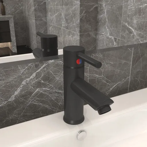 Grifo Para Lavabo de Baño Acabado Gris 130x176 mm