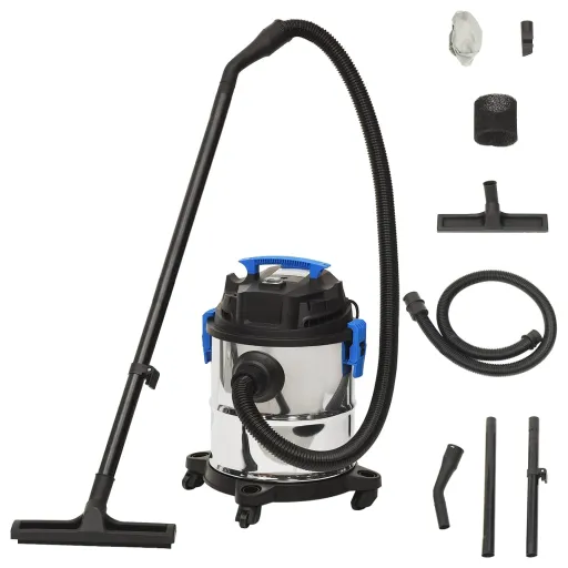 Aspirador en Seco y Húmedo Plateado 1200 W 20 L