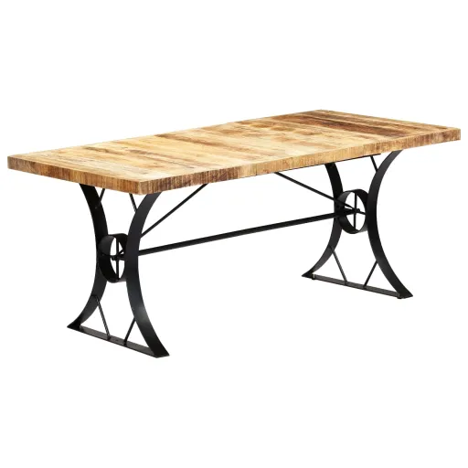 Mesa de Comedor de Madera Maciza de Mango 180x90x76 cm