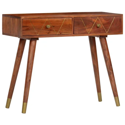 Mesa Consola de Madera Maciza de Acacia 90x35x76 cm
