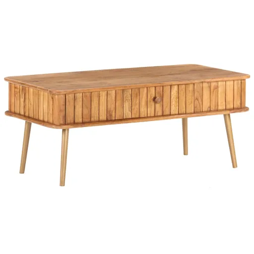 Mesa de Centro Madera Maciza de Acacia 100x50x40 cm