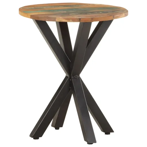 Mesa Auxiliar de Madera Maciza Reciclada 48x48x56 cm