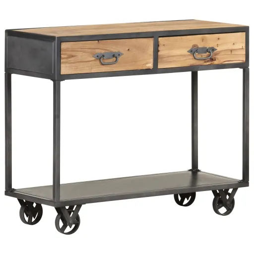 Mesa Consola de Madera Maciza Reciclada 90x35x74 cm
