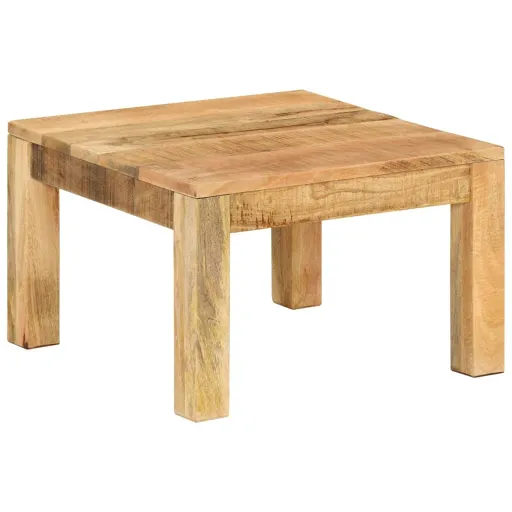 Mesa de Centro de Madera Maciza de Mango 55x55x35 cm