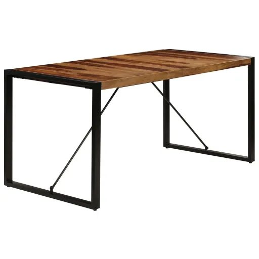 Mesa de Comedor 160x80x75 cm Madera Maciza de Acacia