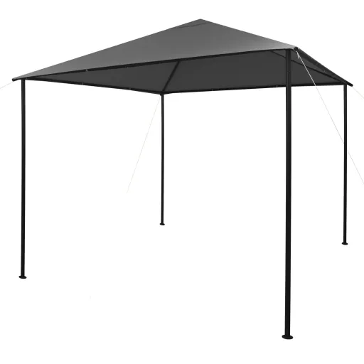 Cenador Tela y Acero Gris Antracita 180 g/m² 3x3 m