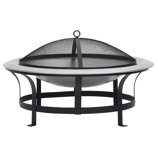 Brasero de Jardín Con Parrilla Acero Inoxidable 76 cm