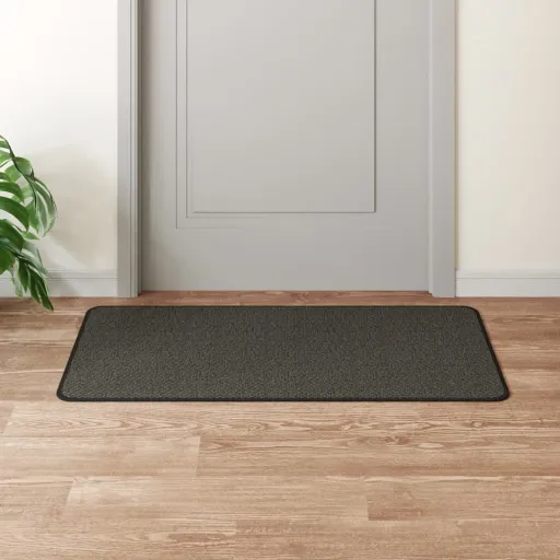 Alfombra de Pasillo Con Aspecto Sisal Gris Antracita 50x100 cm
