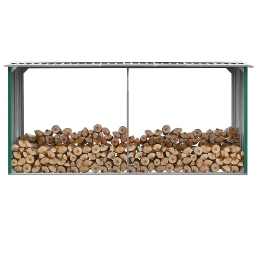 Casetilla Para Leña Acero Galvanizado Verde 30x92x153 cm