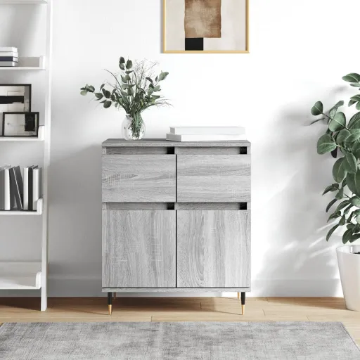 Aparador de Madera Contrachapada Gris Sonoma 60x35x70 cm