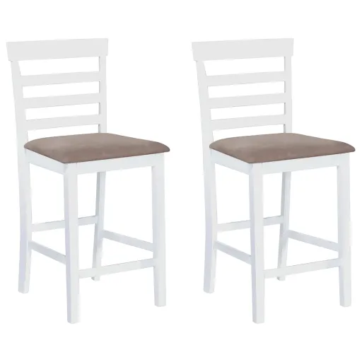 Taburetes de Cocina 2 Unidades Tela Blanco