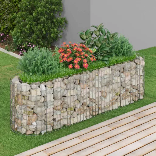 Arriate de Gaviones de Hierro Galvanizado 190x50x50 cm