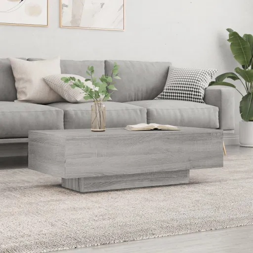 Mesa de Centro Madera de Ingeniería Gris Sonoma 100x49,5x31 cm