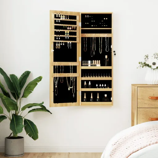 Espejo Con Joyero de Pared 37,5x10x106 cm