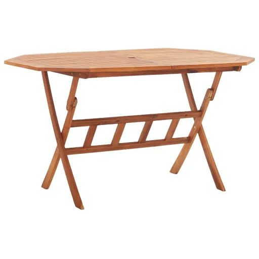 Mesa de Jardín Plegable Madera Maciza de Acacia 135x85x75 cm