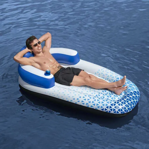 Bestway Tumbona Flotante Hydro Force Azul 183x97 cm