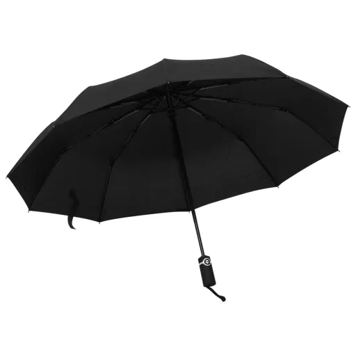 Paraguas Plegable Automático Negro 104 cm