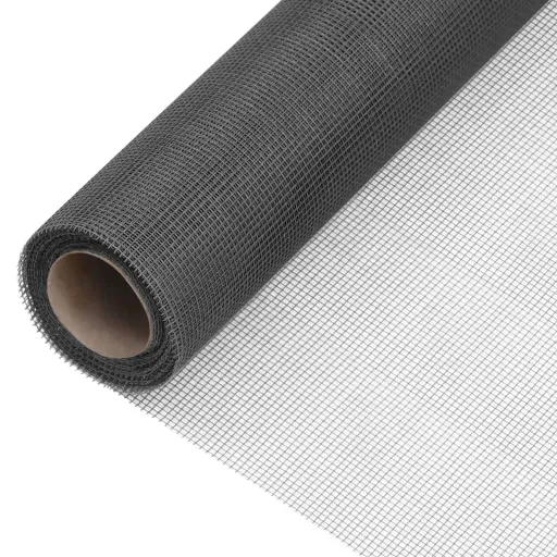 Malla Mosquitera de Fibra de Vidrio Negra 60x500 cm