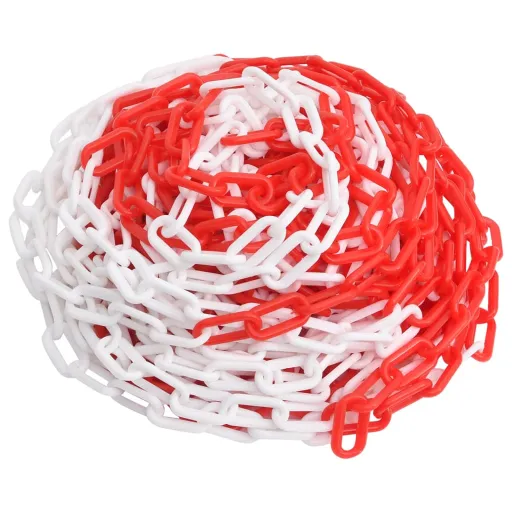 Cadenas de Advertencia Plástico Rojo y Blanco 30 m Ø8 mm