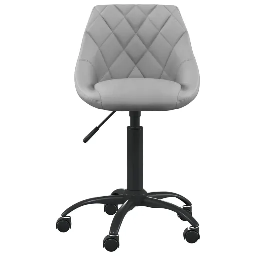 Silla de Comedor de Terciopelo Gris Claro