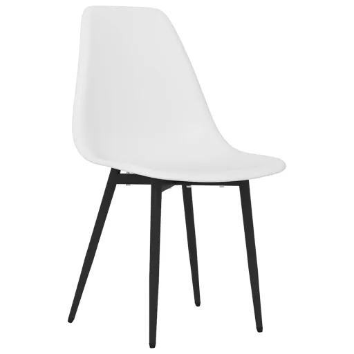 Sillas de Comedor 4 Unidades Blancas PP