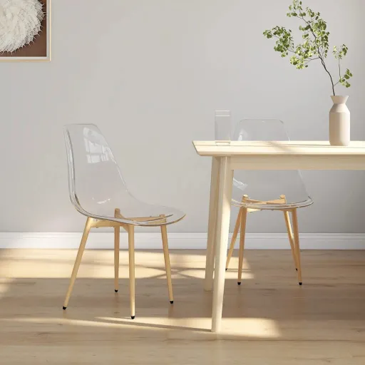 Sillas de Comedor 2 Unidades Transparente PET