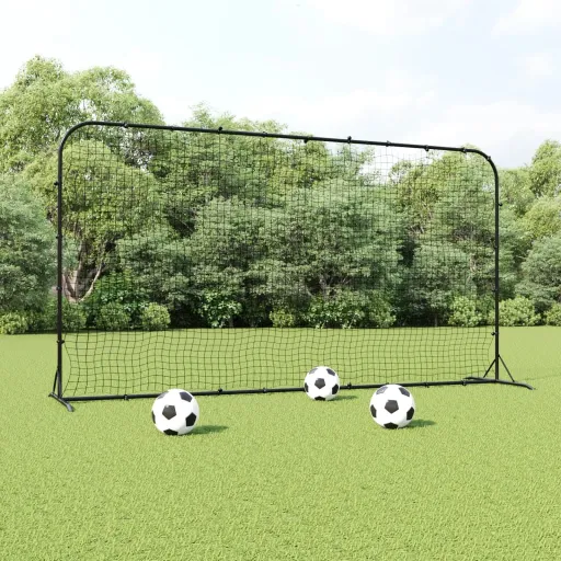 Red de Rebote de Fútbol HDPE Negrp 366x90x183 cm