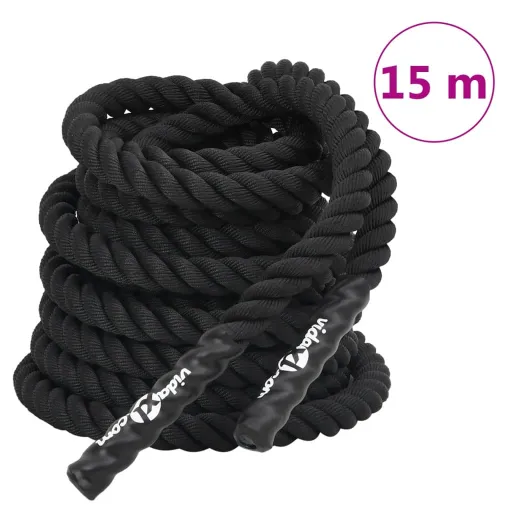 Cuerda de Batalla Negra 15 m 11 kg Poliéster