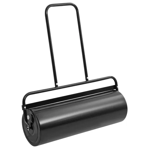 Rodillo Para Césped de Jardín, Empujable, Negro, 63 l, Hierro y Acero