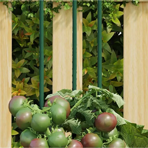 Tutores Para Plantas de Jardín 30 Unidades Acero Verde 115 cm