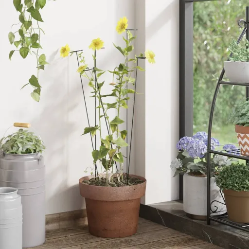 Tutores Para Plantas 20 Unidades Acero Verde Oscuro 40 cm