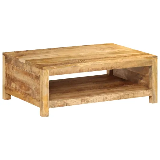 Mesa de Centro de Madera Maciza Mango 80x55x30 cm