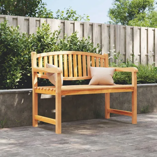 Banco de Jardín Madera Maciza de Teca 114x59x87 cm
