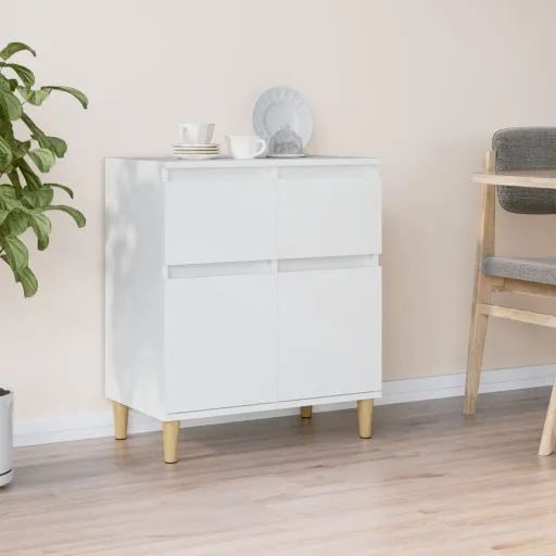 Aparador de Madera Contrachapada Blanco 60x35x70 cm