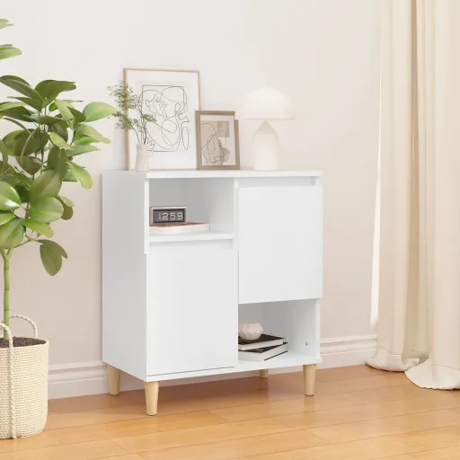 Aparador de Madera Contrachapada Blanco 60x35x70 cm